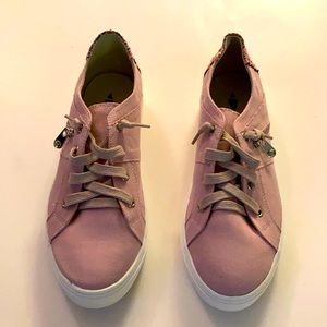 Fashion Tennis shoe. Rose colored. Size 10.